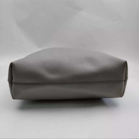 Pre-Owned YVES SAINT LAURENT Toy Supple Leather Shopping Tote Bag Gray - Picture 5 of 9